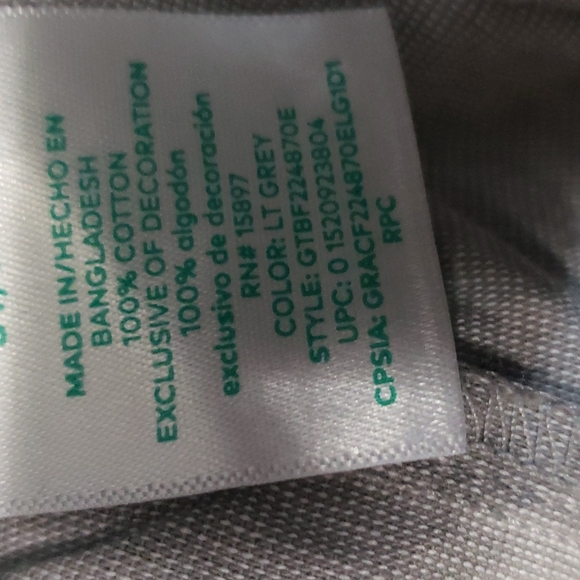 NWT Garanimals Textured woven short in light gray - Picture 5 of 5